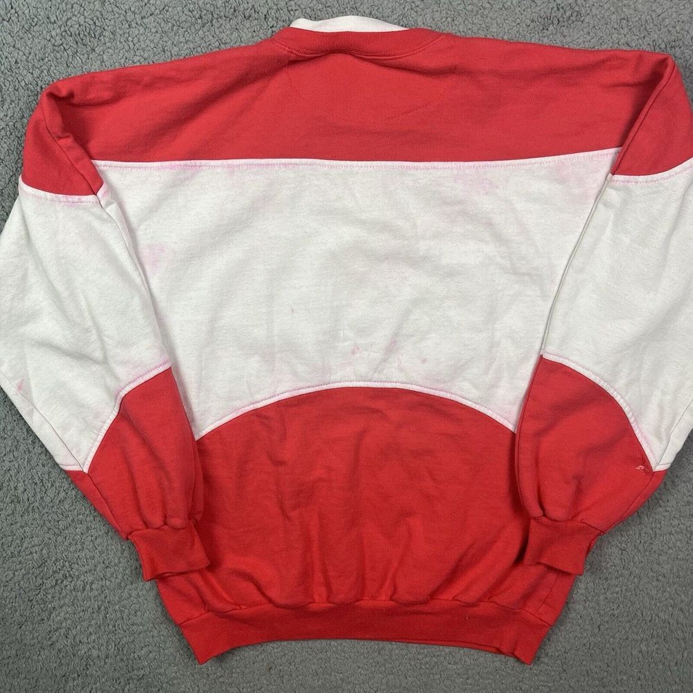 Vintage College Of St Scholastica Sweater Pink White Sweatshirt MN Minnesota 80s - Picture 8 of 12